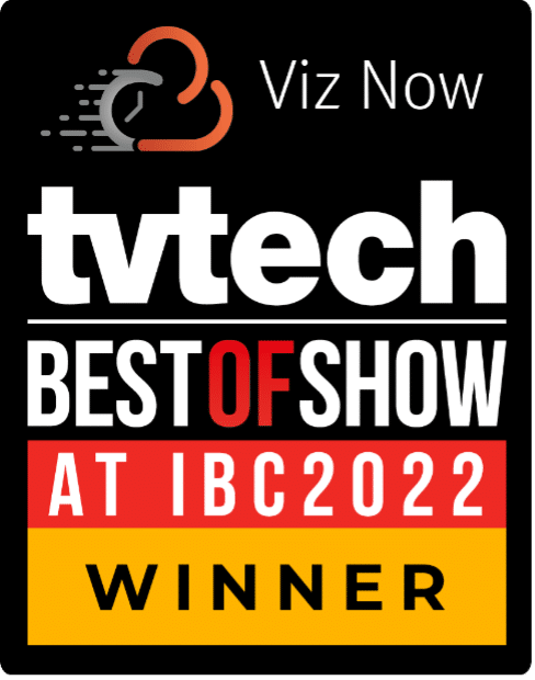 Viz Now TVTech best of show at IBC 2022 winner award